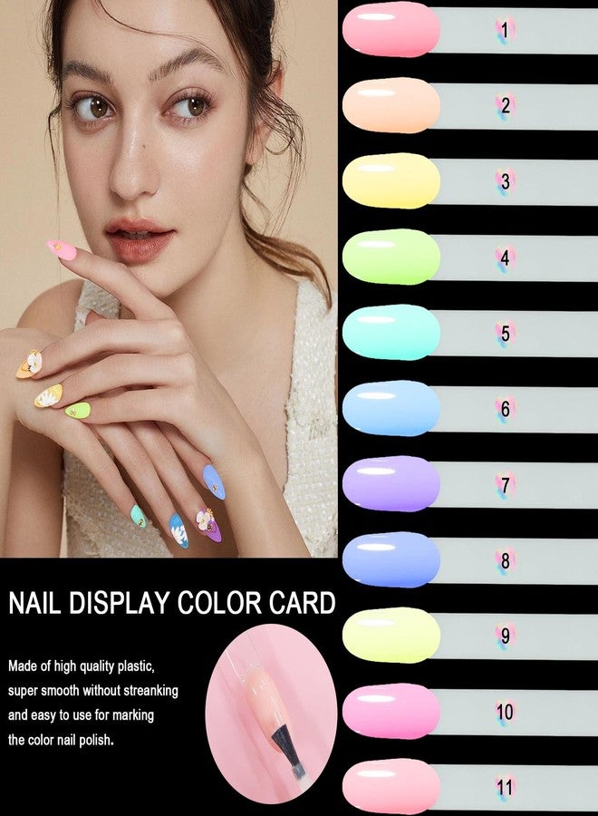 Allstarry 200 Pcs Natural Nail Swatch Sticks with Ring and Numbered Tips Roundhead Shaped Nail Art Polish Display Tips, False Nail Sample Sticks, Sacks of Nail Practice-Tips for Manicure - Image 3